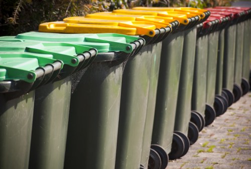 Waste removal truck in Harrow